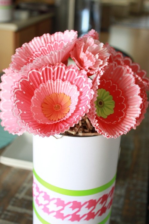 cupcake paper liner flowers