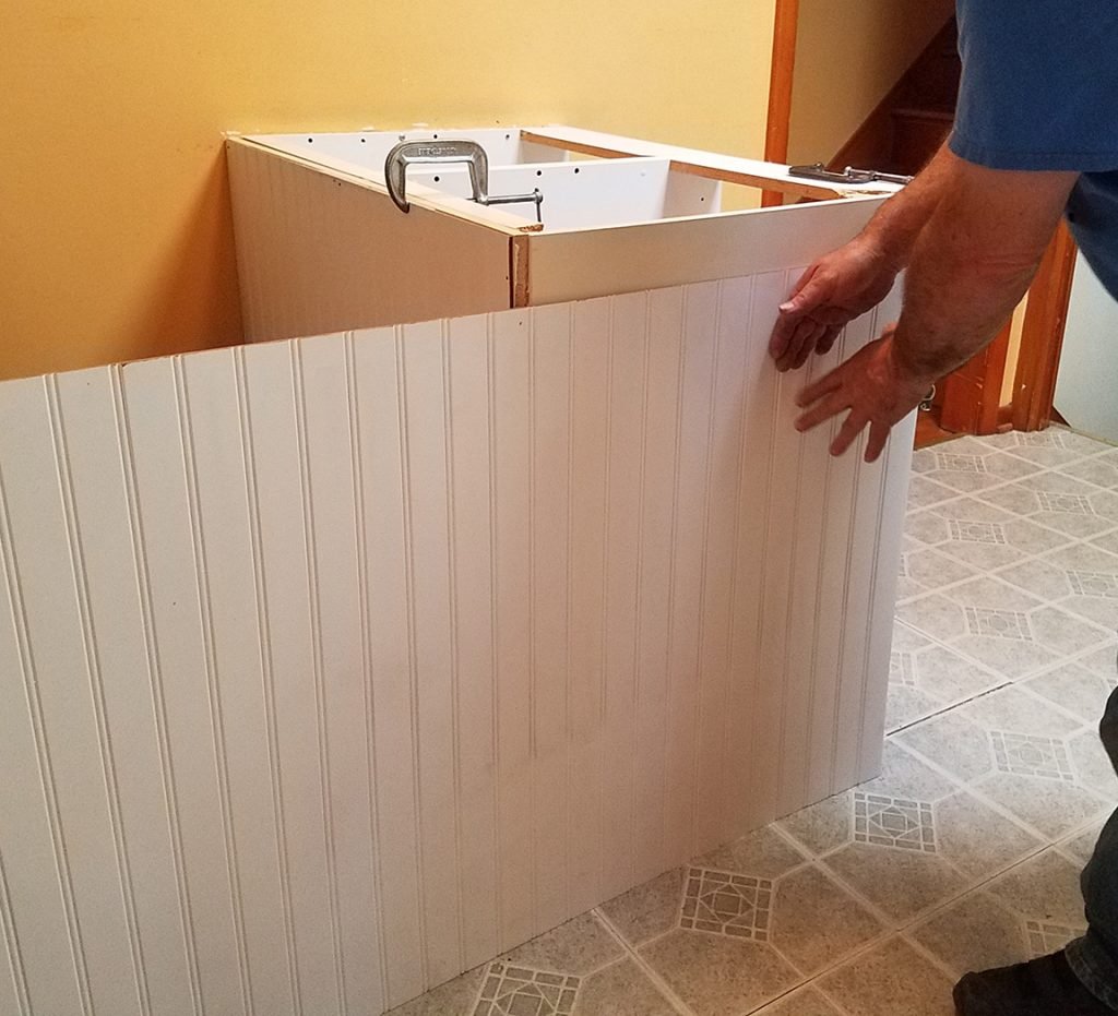 Wrapping the Laminate Kitchen Island