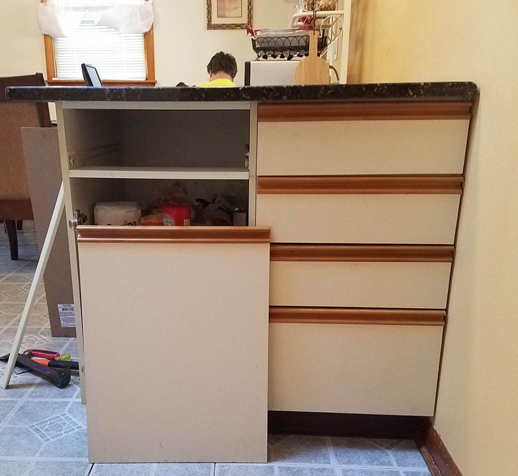 Laminate Kitchen Island Makeover