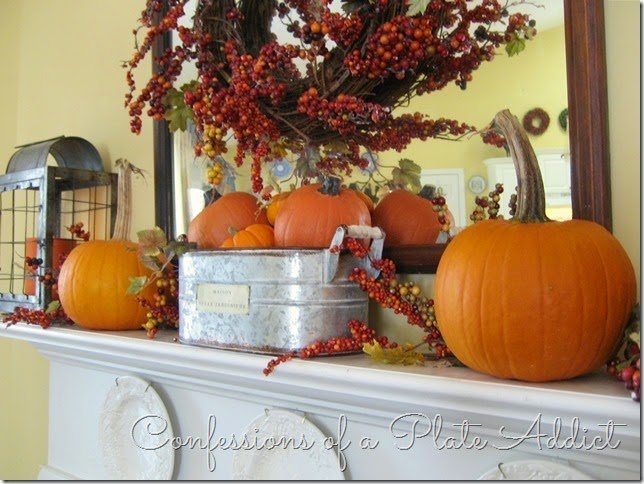 DIY Fall Mantel Ideas with Pumpkins