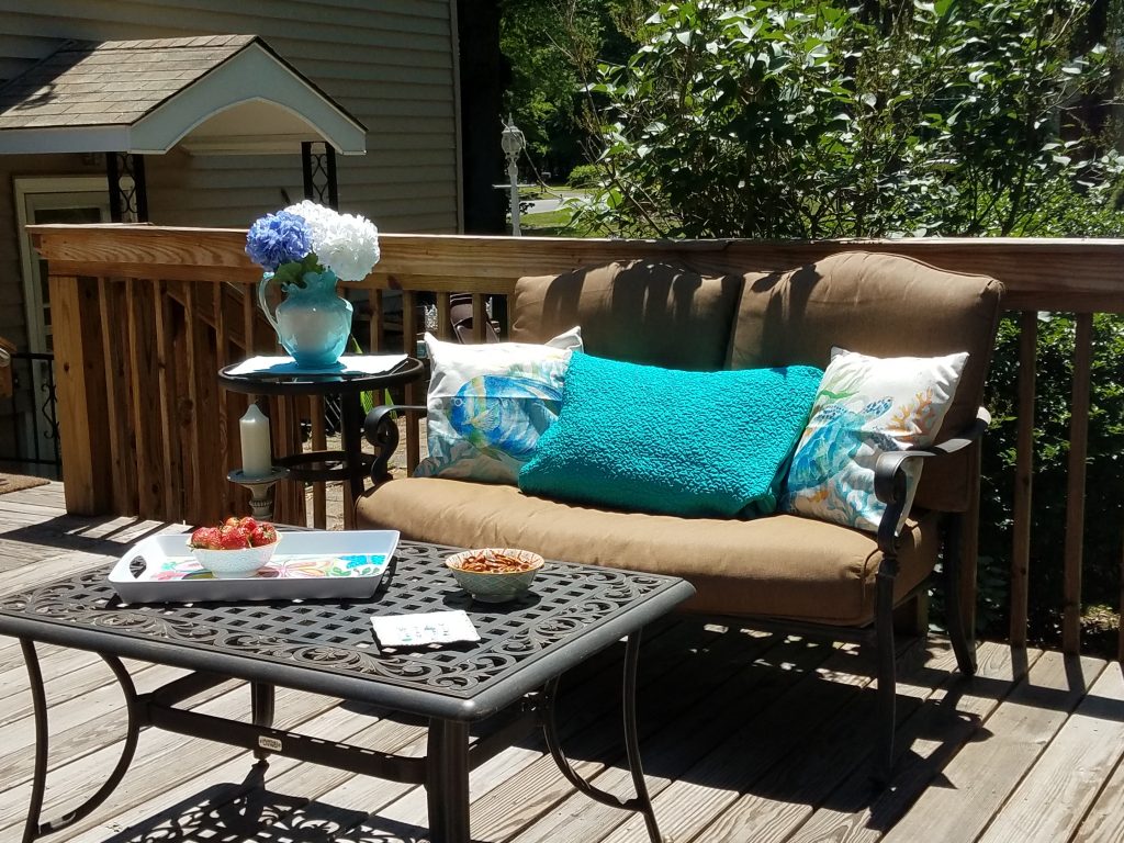 stylish deck outdoor living space