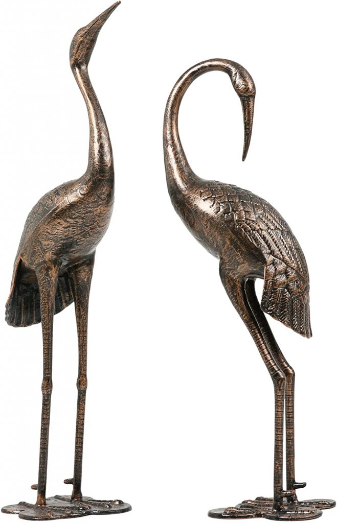 bronze cranes