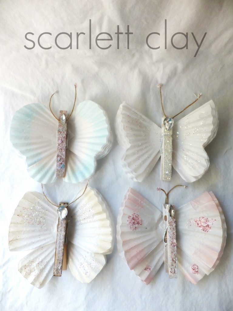 pretty cupcake liner butterflies