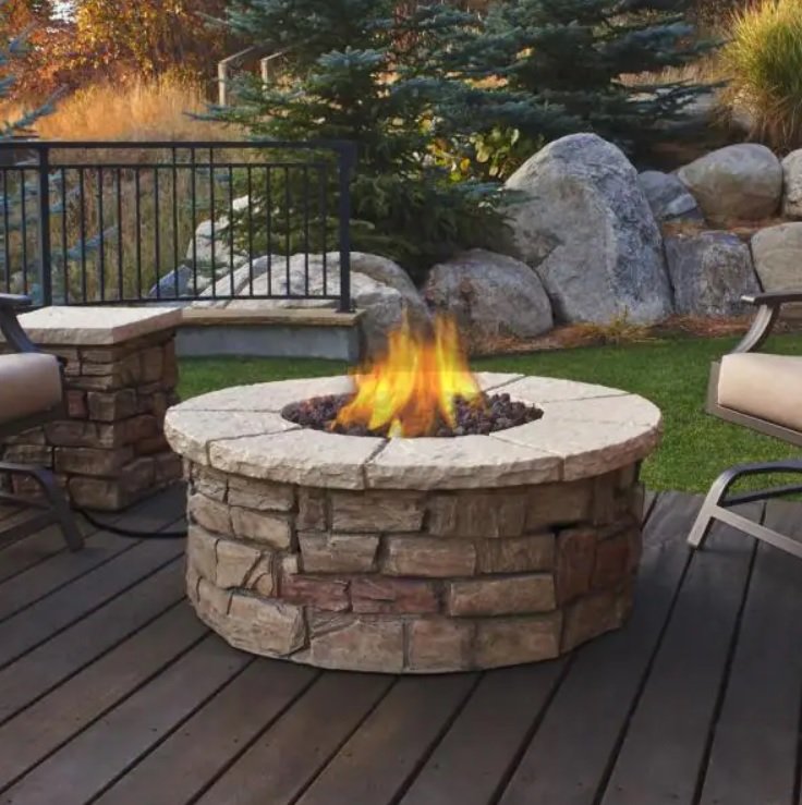 Propane Fire Pit with Natural Gas Conversion Kit