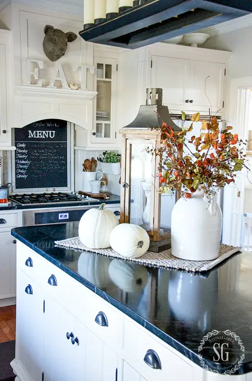 easy elegant fall kitchen island