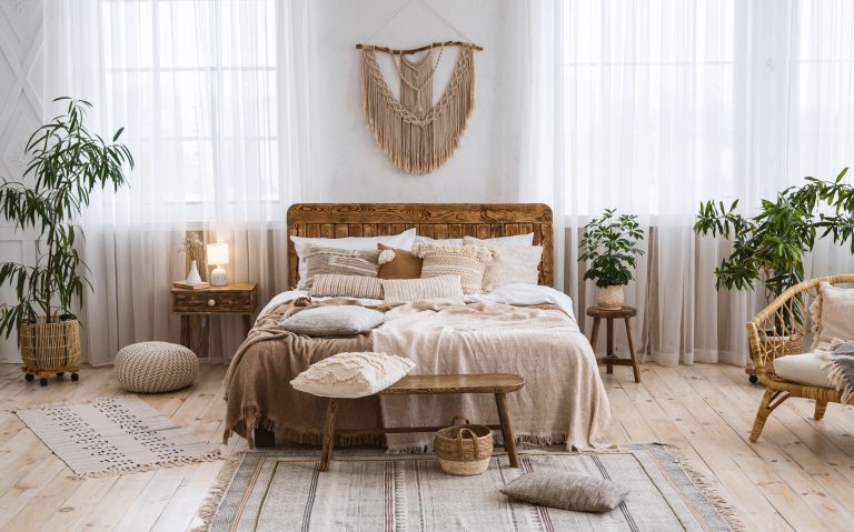 Modern Boho Pillows and Poufs for Your Bedroom