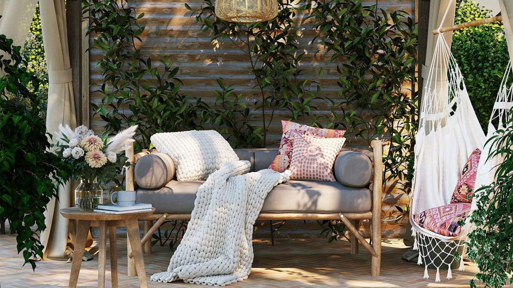 boho outdoor living spaces