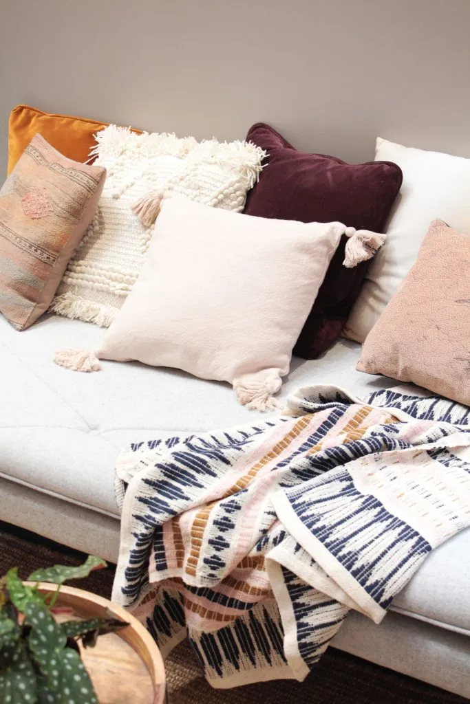 Modern Boho Pillows and Poufs