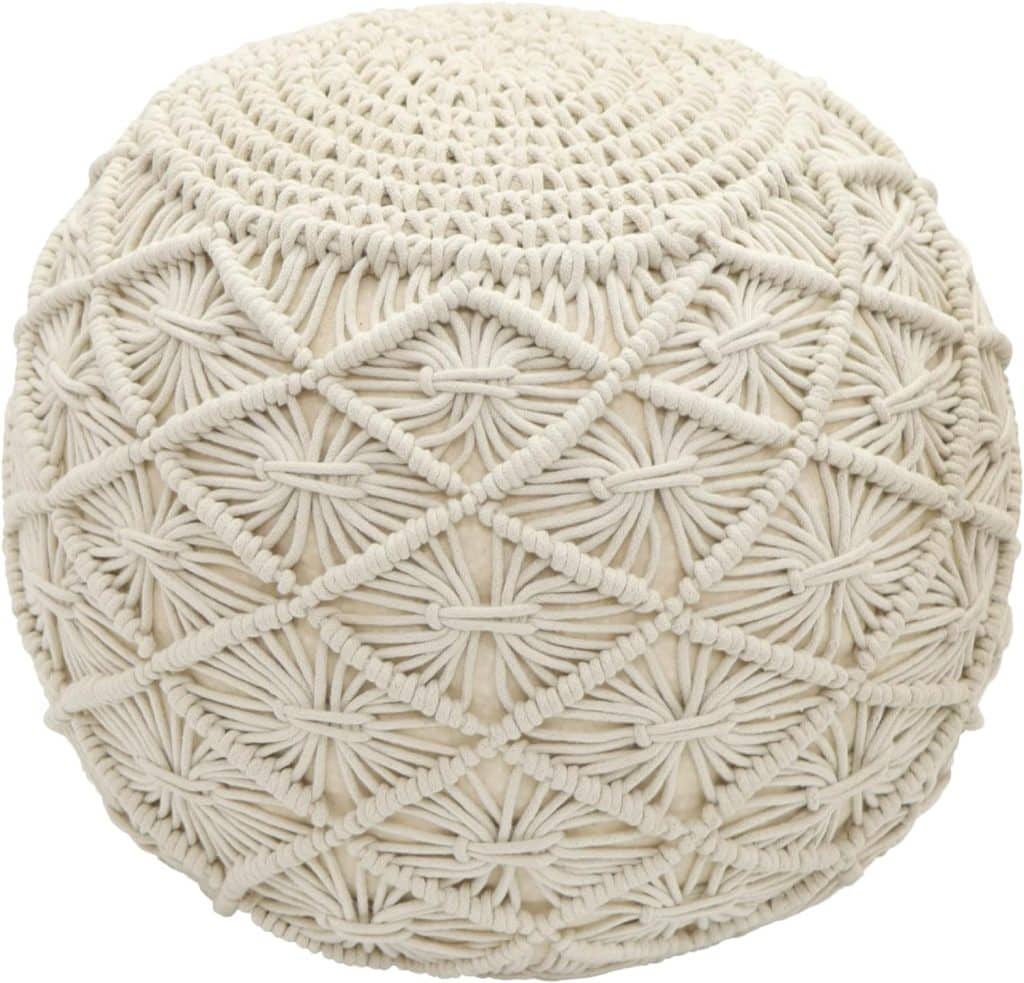 macrame pouf boho