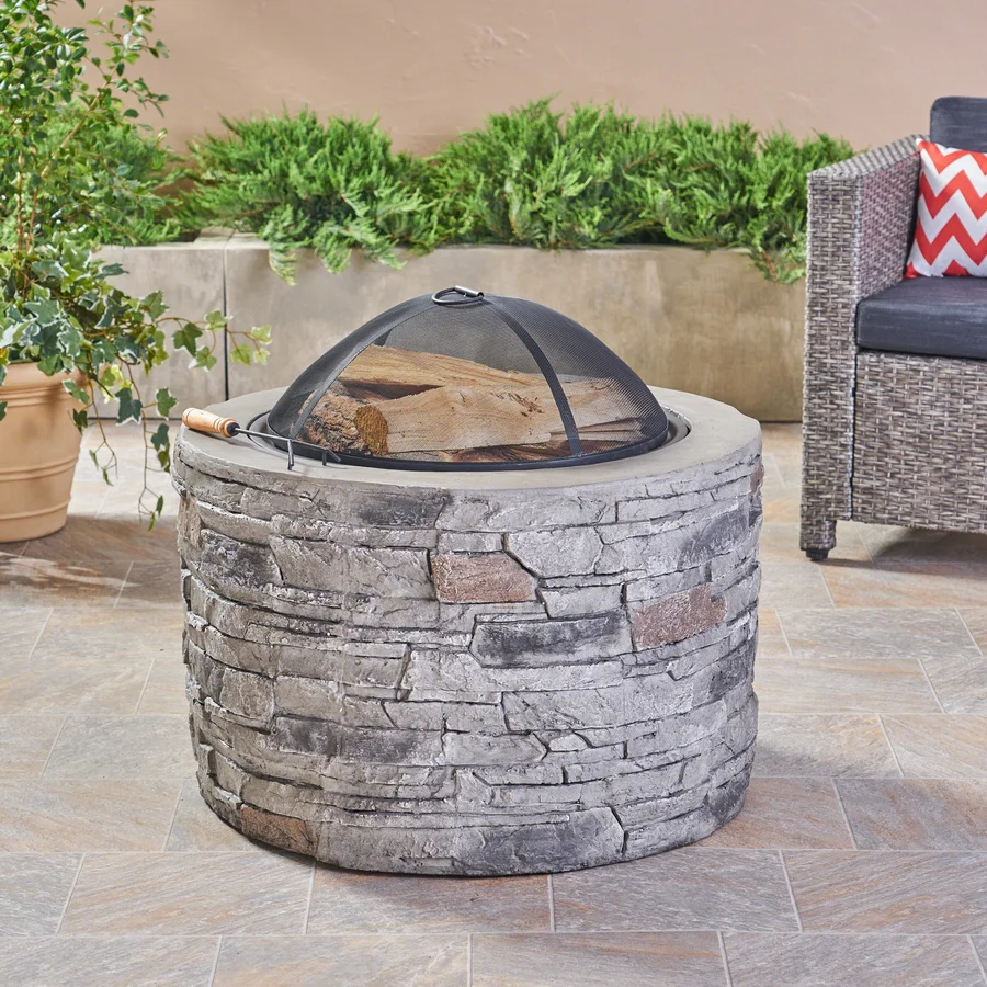 wood buring stoew fire pit