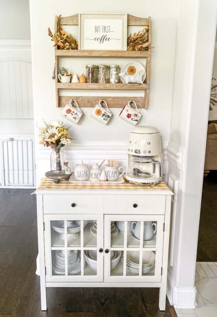 Fall Kitchen Coffee Bar in White