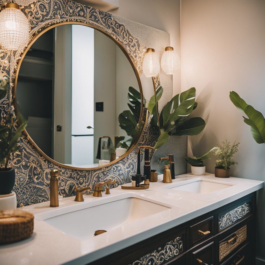 Modern Boho Powder Room