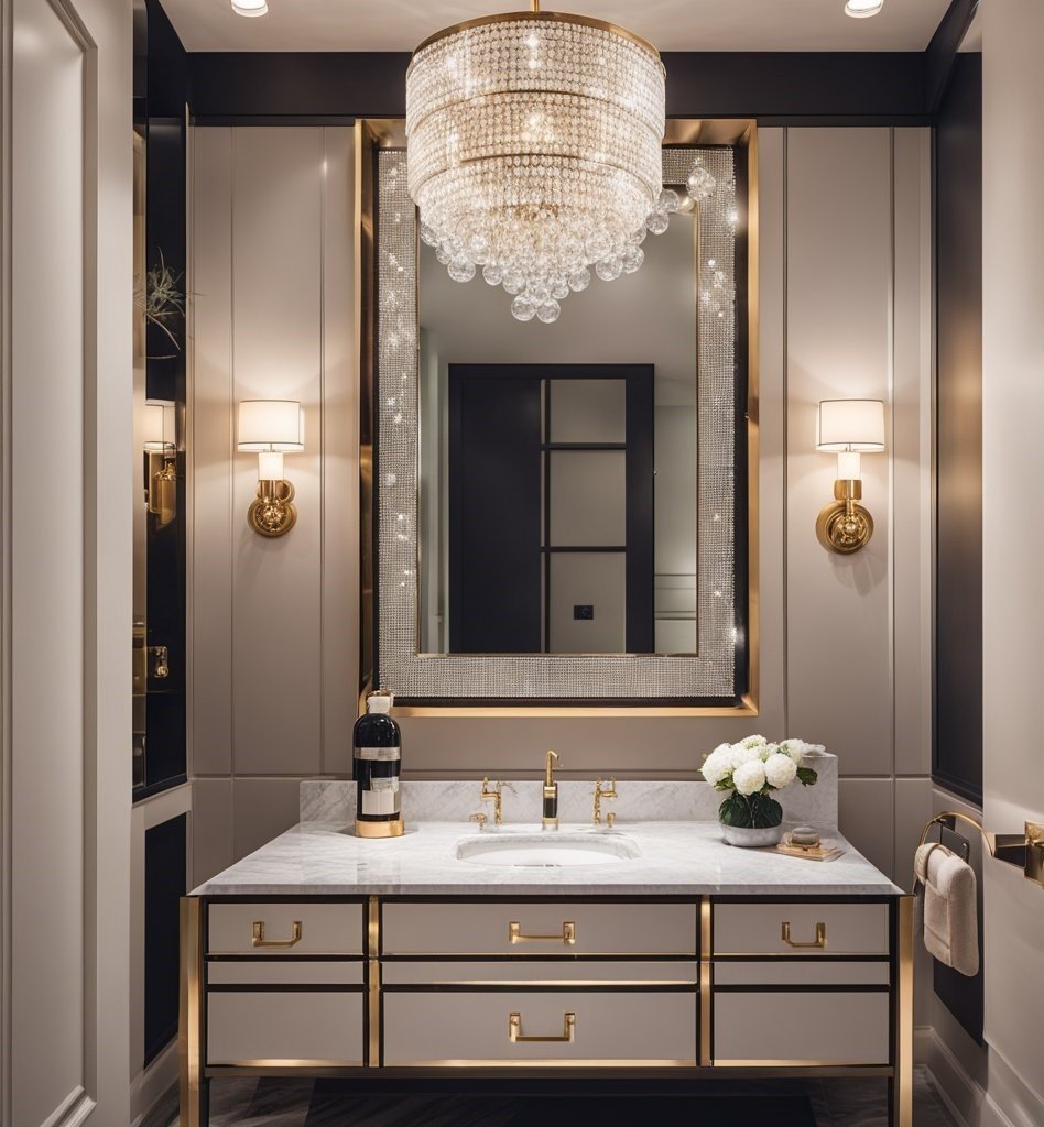 Modern Glam Powder Room