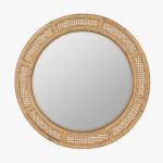 rattan boho mirror