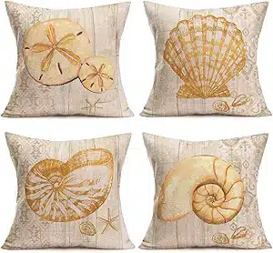 ocean motif pillows