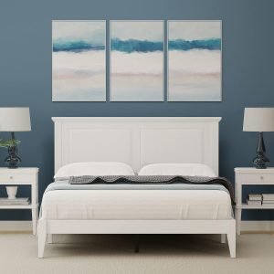 white bed frame