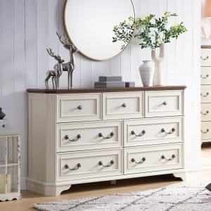 white coastal dresser