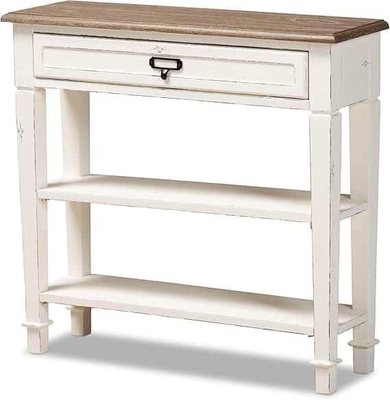 white console table