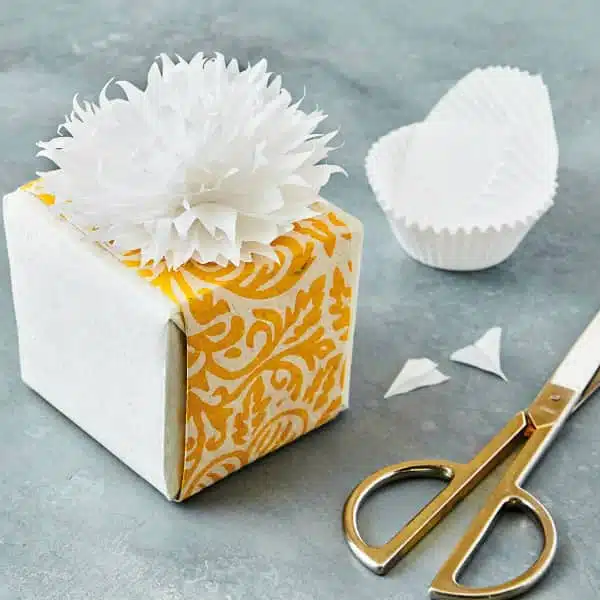 cupcake liner crafts gift bows