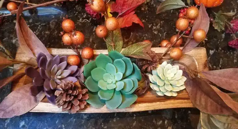 How to Make a Faux Succulent Dough Bowl Arrangement