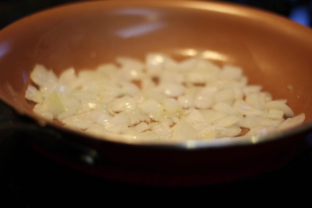 Sauted chopped onions