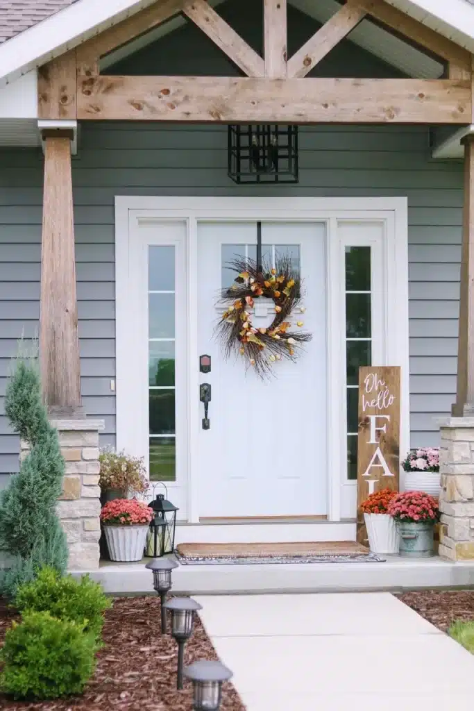 Fall Front Porch mums