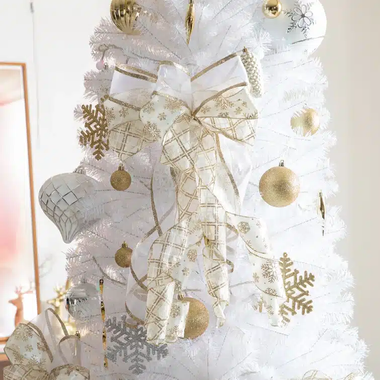 decorate a white Christmas tree