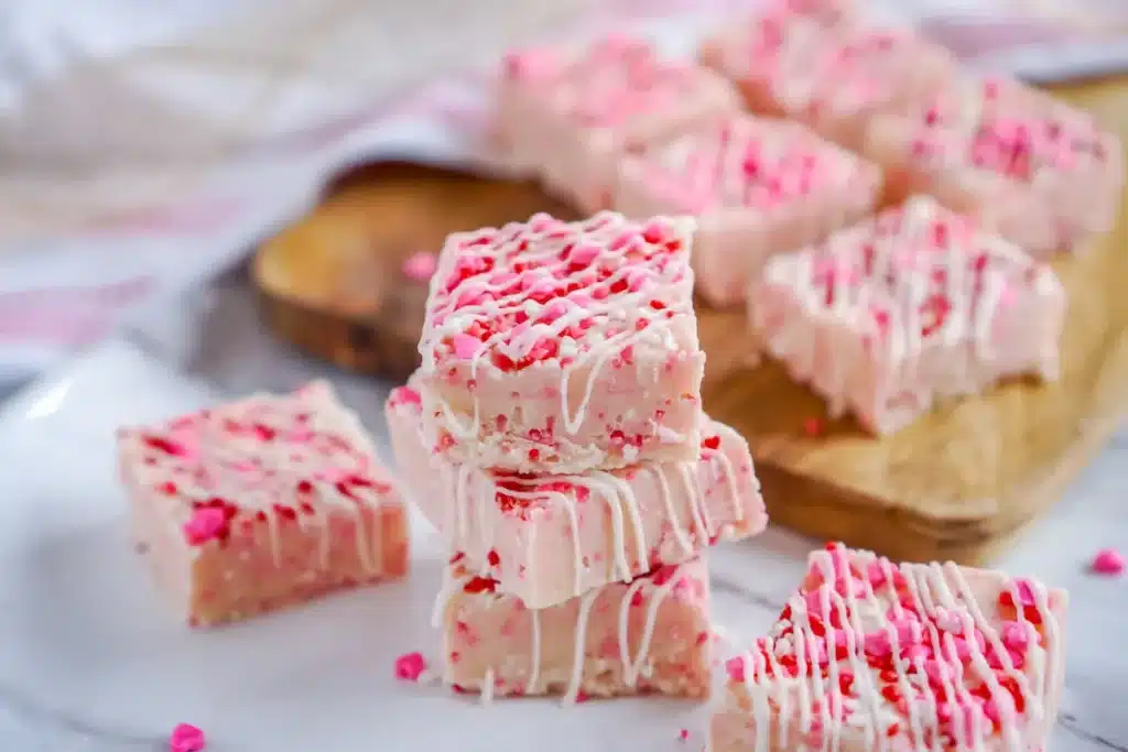 Valentines Day White Chocolate Fudge Recipe 1