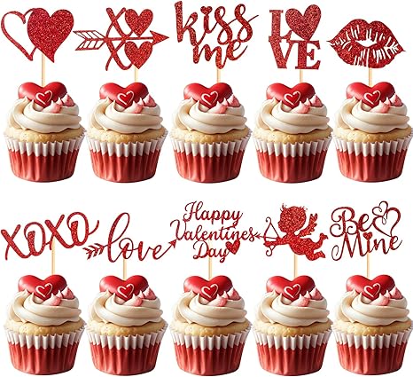 Valentine's Day Cupcake Toppers