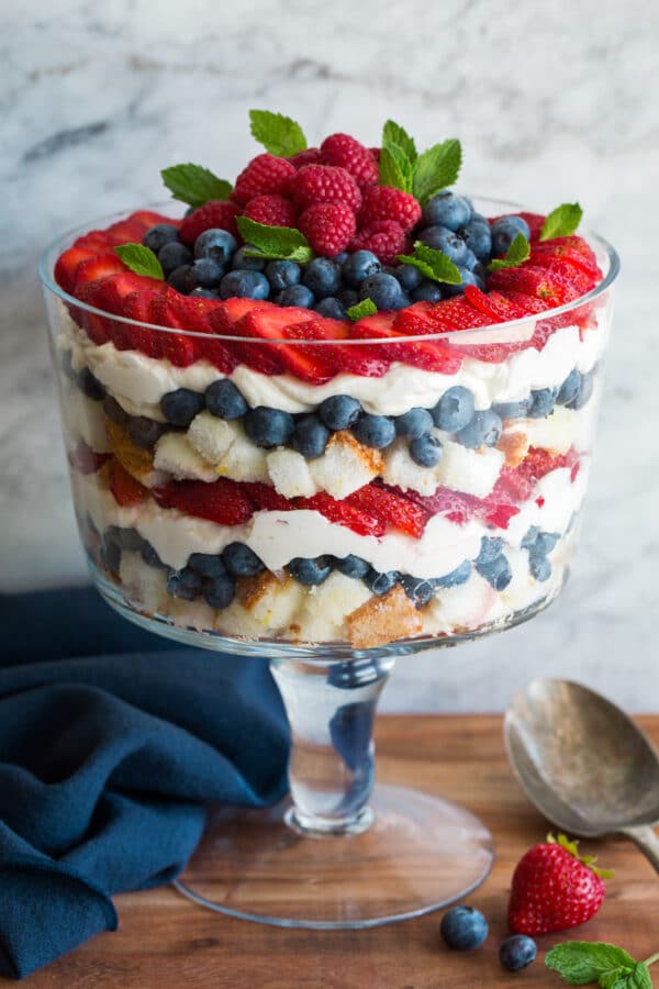 Red, White & Blue Berry Trifle