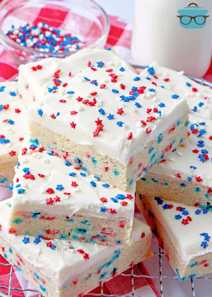 Red-White-Blue Sugar Cookie Bars