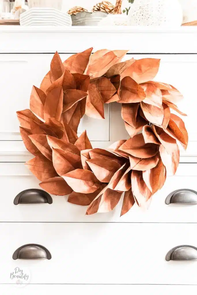 Make a Beautiful Brown Paper Bag Magnolia Wreath