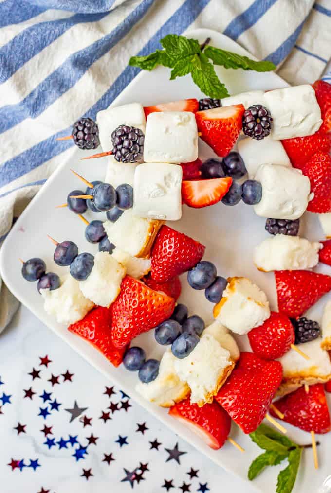 Patriotic Dessert Fruit Kabobs